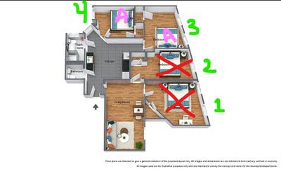 2 rooms to rent. Only serious renters.  Main Photo