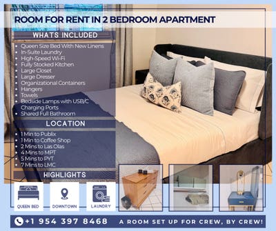 Furnished Room for Rent in Downtown 2 Bed Apt. Fo Main Photo