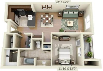 1b-1ba Lease takeover Platinum Triangle! Main Photo