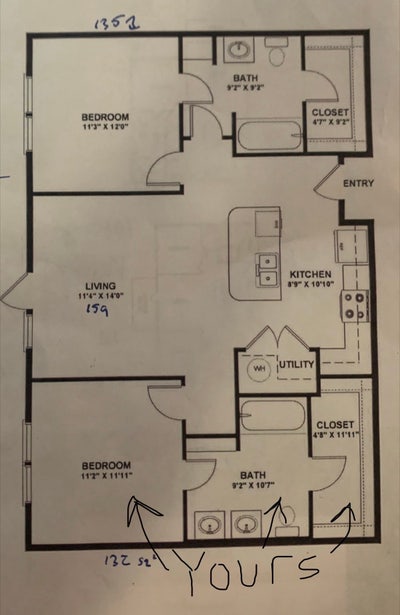 1 Roommate needed: 1.2k/month post utilities, 2B2B Main Photo