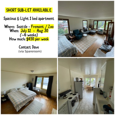 Fremont, Seattle - Short Summer Sub-Let Main Photo