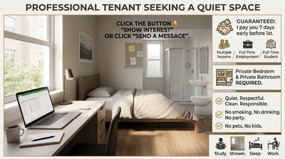 $1,000 Private Room Wanted. GET PAID 7 DAYS EARLY Main Photo