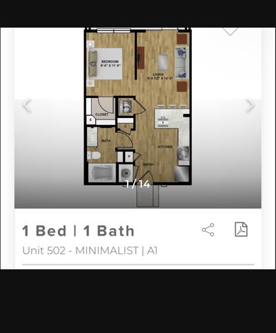 Apartment For Rent – 1Bedroom/1Bathroom Main Photo