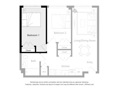 Private Furnished Bedroom Main Photo
