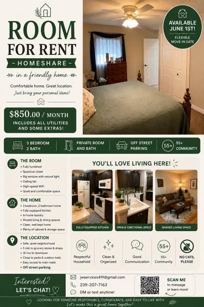 Room for Rent/Home Share Main Photo