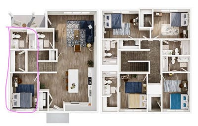 Student Housing Master Bedroom Main Photo