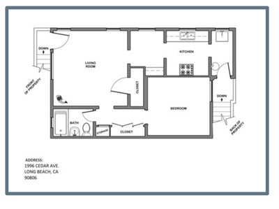 630 square foot unit 1930s Spanish Revival  Main Photo