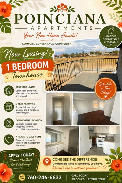 Charming 1 Bed Townhouse in AdelantoCA_$month Main Photo