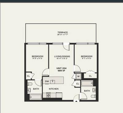 Seeking roommate for 2b/2ba with private terrace  Main Photo