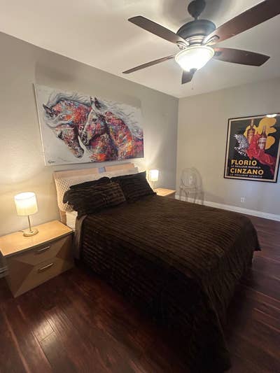 Large Bright Bedroom with TV( Netflix, Hulu, And A Main Photo