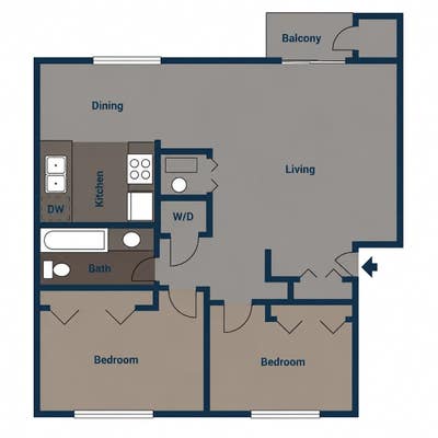 2BR/1BA w/ In-Unit W/D-Hamilton Square Westfield Main Photo
