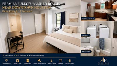  Premier Fully Furnished Rooms Near Downtown Houst Main Photo