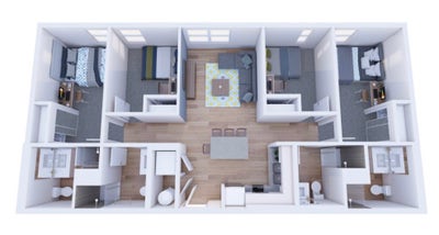 4B/4Ba, $950/ month, furnished townhouse, -08/2027 Main Photo