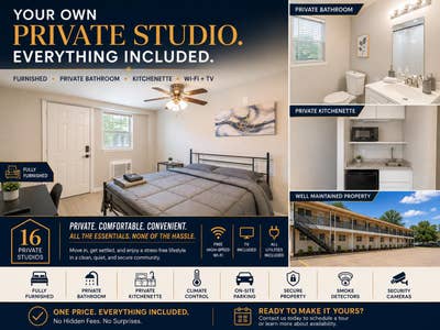 South Side Studio Style Home With Private Bath and Main Photo