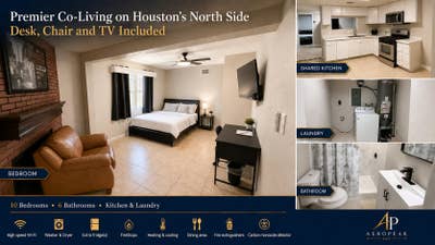 Premier CoLiving on Houston’s North Side with TVs Main Photo