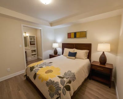 The sunken living room gives the home its own dist Main Photo